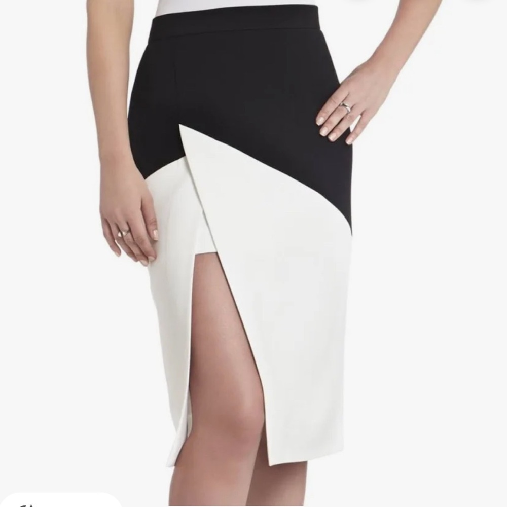 BCBG Max Azria Jowell Elegant Black and White Women's Skirt